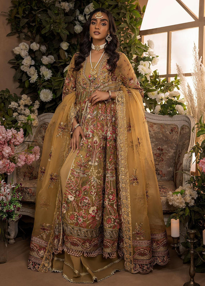 Gardenia By Humdum Embroidered Organza Suits Unstitched 4 Piece HD22G 01 - Luxury Collection