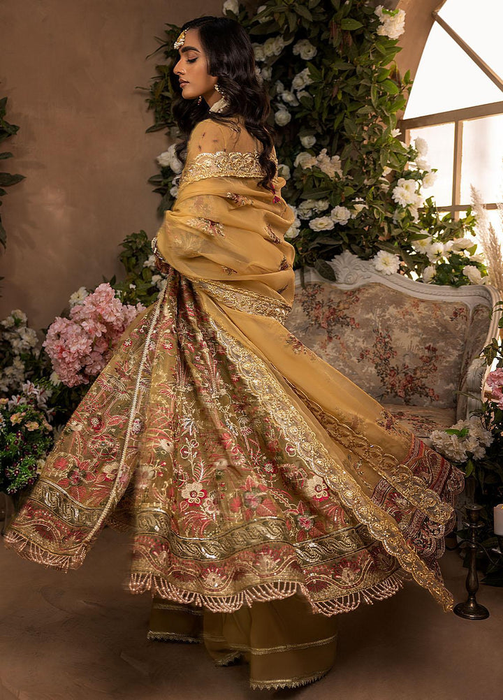 Gardenia By Humdum Embroidered Organza Suits Unstitched 4 Piece HD22G 01 - Luxury Collection