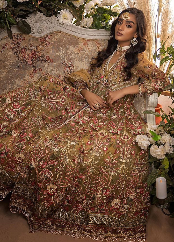 Gardenia By Humdum Embroidered Organza Suits Unstitched 4 Piece HD22G 01 - Luxury Collection