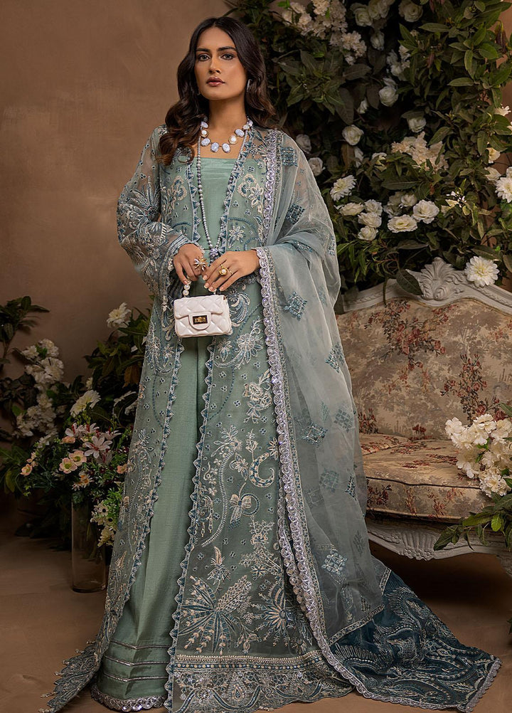 Gardenia By Humdum Embroidered Organza Suits Unstitched 4 Piece HD22G 02 - Luxury Collection