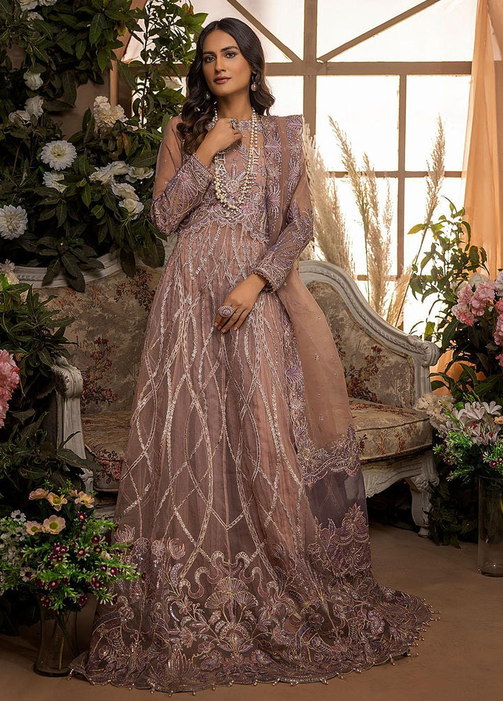 Gardenia By Humdum Embroidered Organza Suits Unstitched 4 Piece HD22G 03 - Luxury Collection
