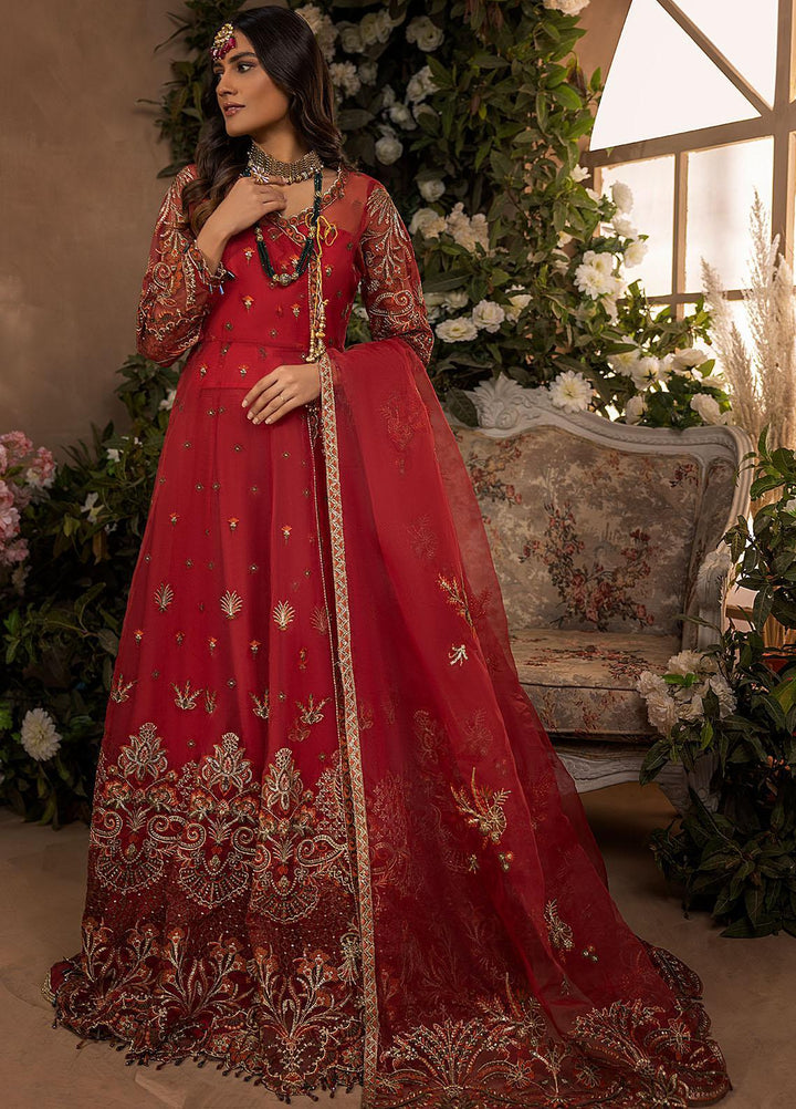 Gardenia By Humdum Embroidered Organza Suits Unstitched 4 Piece HD22G 04 - Luxury Collection