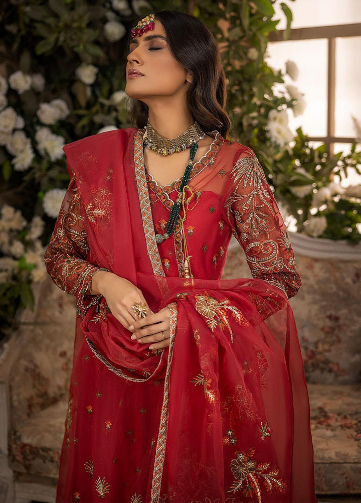 Gardenia By Humdum Embroidered Organza Suits Unstitched 4 Piece HD22G 04 - Luxury Collection