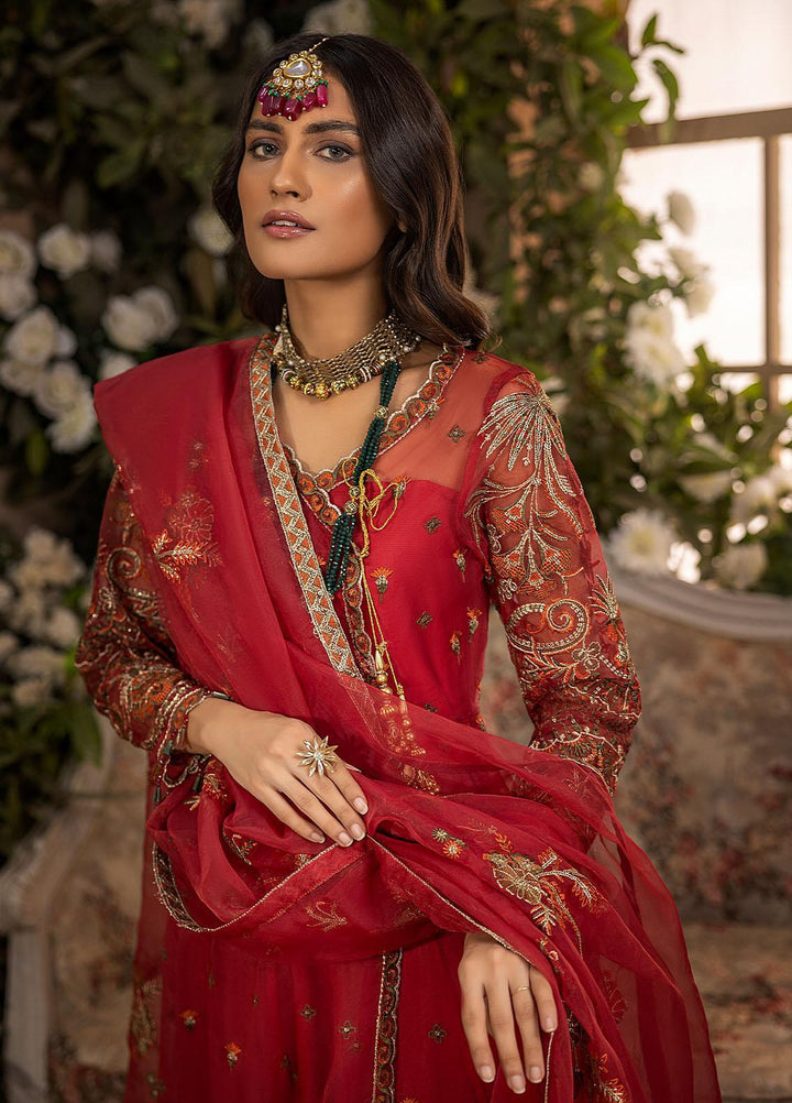Gardenia By Humdum Embroidered Organza Suits Unstitched 4 Piece HD22G 04 - Luxury Collection
