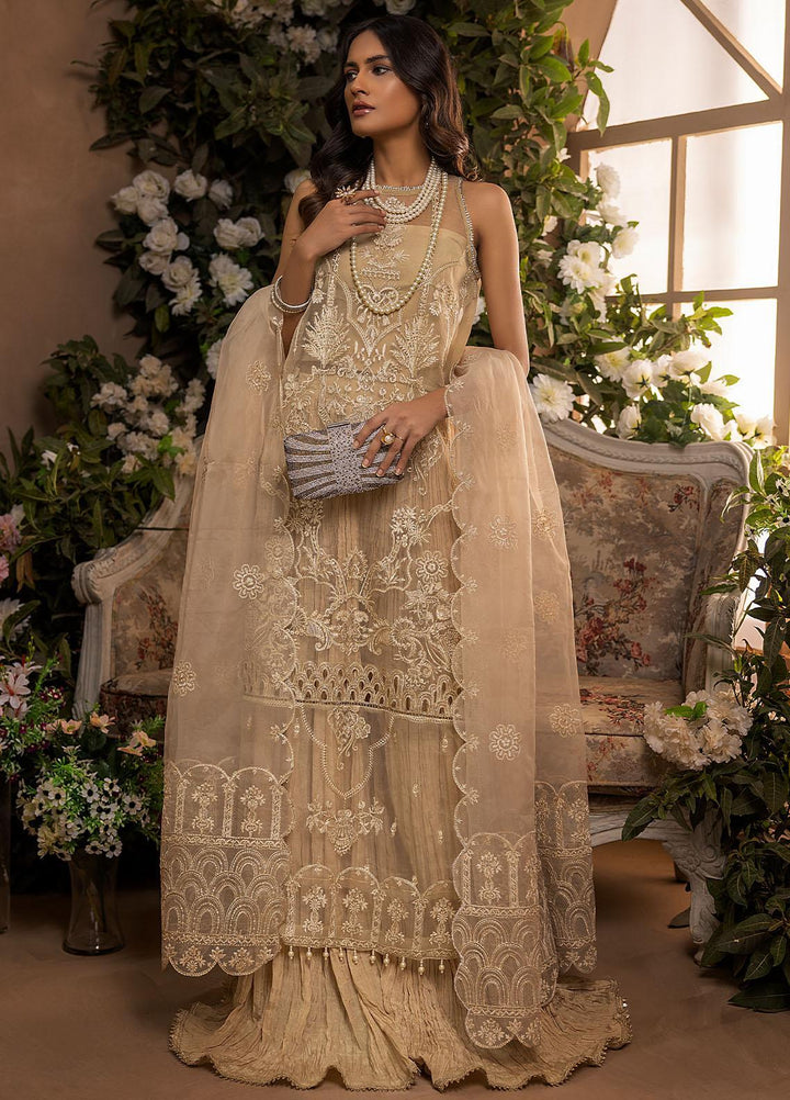 Gardenia By Humdum Embroidered Organza Suits Unstitched 4 Piece HD22G 05 - Luxury Collection