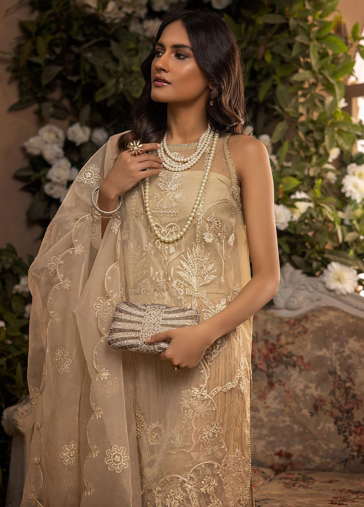 Gardenia By Humdum Embroidered Organza Suits Unstitched 4 Piece HD22G 05 - Luxury Collection