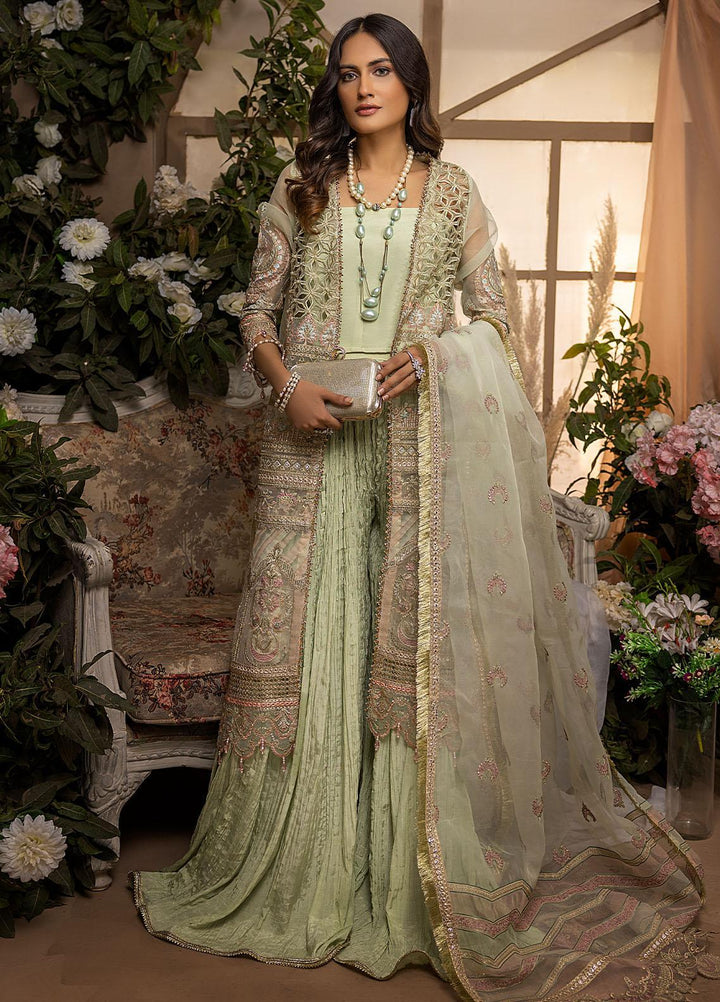 Gardenia By Humdum Embroidered Organza Suits Unstitched 4 Piece HD22G 07 - Luxury Collection