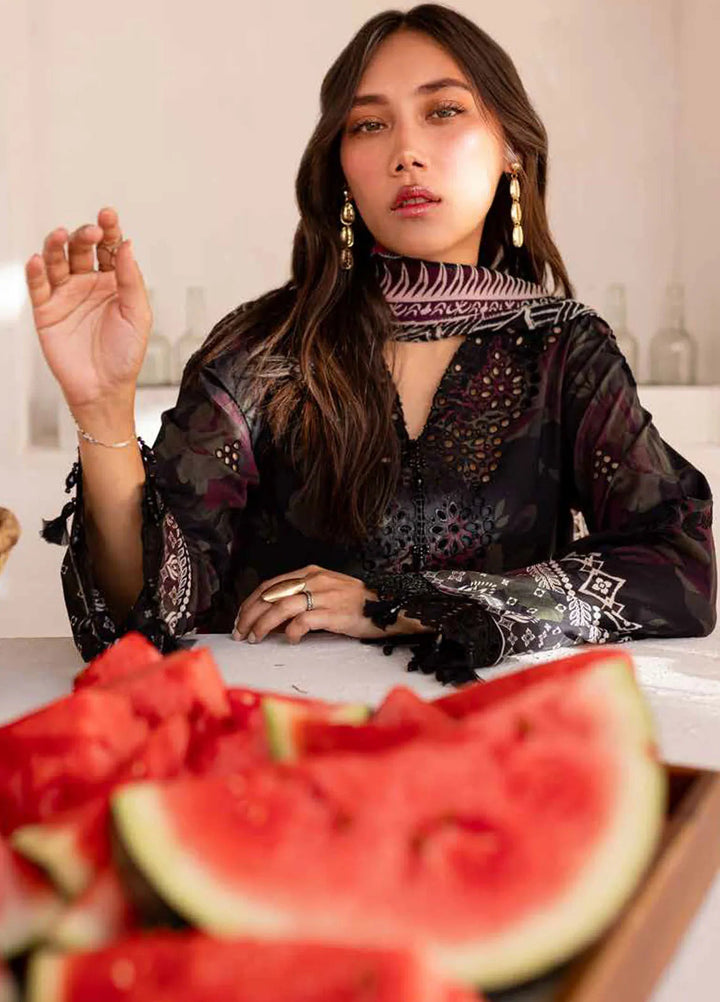 Gardenia By Nureh Chikankari Lawn Suit Unstitched 3 Piece NU24GU NS-133 - Summer Collection