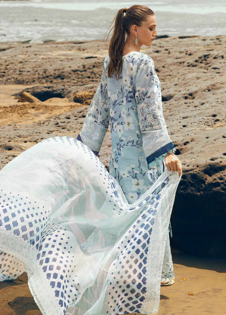 Gardenia by Nureh Chikankari Lawn Suits Unstitched 3 Piece NU24GC NSG-151 - Summer Collection