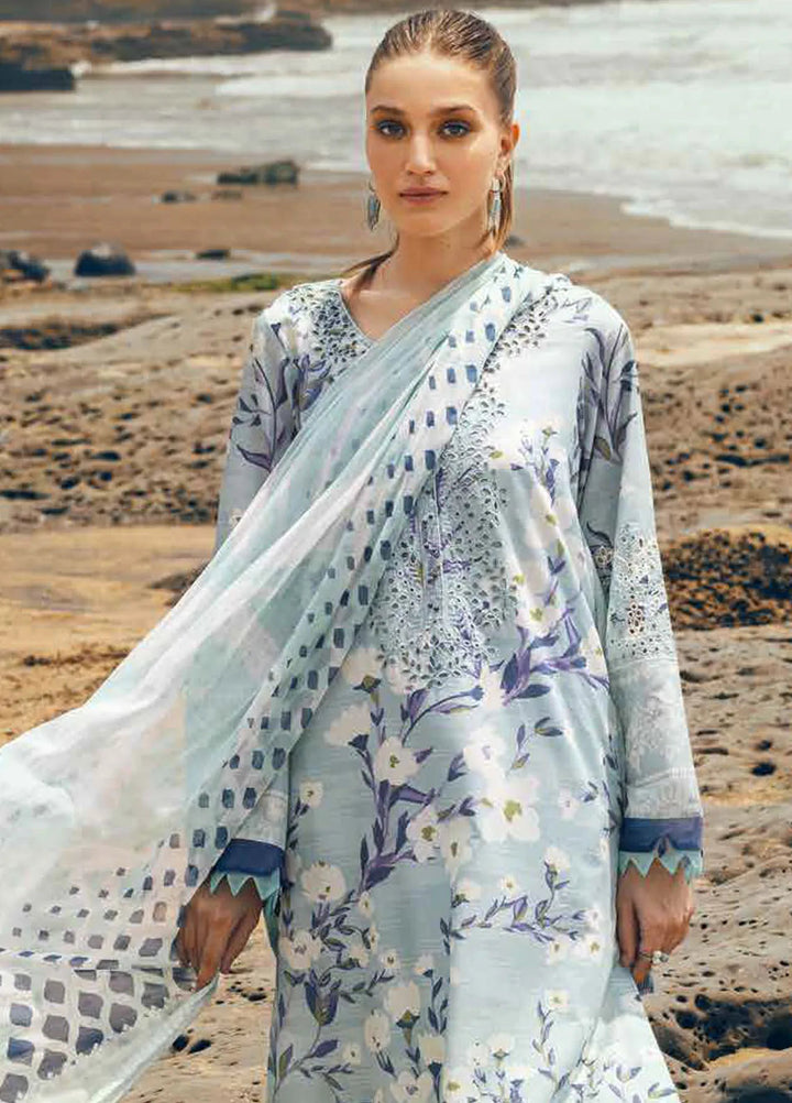 Gardenia by Nureh Chikankari Lawn Suits Unstitched 3 Piece NU24GC NSG-151 - Summer Collection