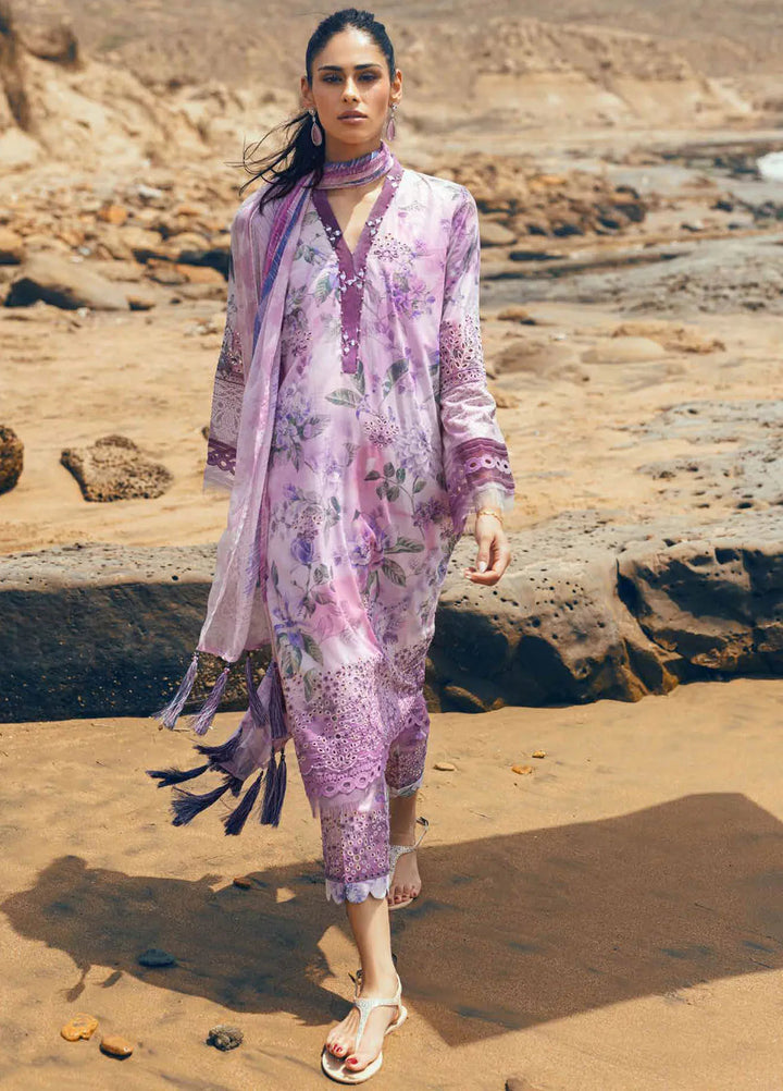 Gardenia by Nureh Chikankari Lawn Suits Unstitched 3 Piece NU24GC NSG-152 - Summer Collection