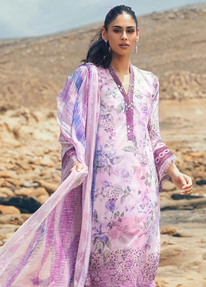 Gardenia by Nureh Chikankari Lawn Suits Unstitched 3 Piece NU24GC NSG-152 - Summer Collection