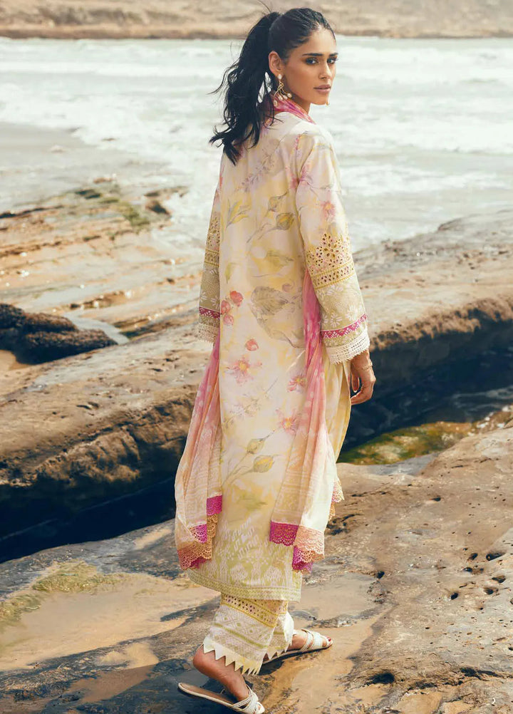 Gardenia by Nureh Chikankari Lawn Suits Unstitched 3 Piece NU24GC NSG-153 - Summer Collection