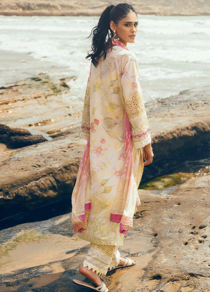 Gardenia by Nureh Chikankari Lawn Suits Unstitched 3 Piece NU24GC NSG-153 - Summer Collection