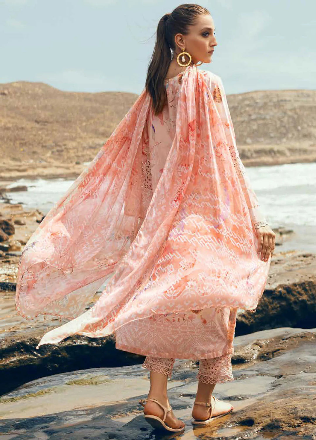 Gardenia by Nureh Chikankari Lawn Suits Unstitched 3 Piece NU24GC NSG-154 - Summer Collection