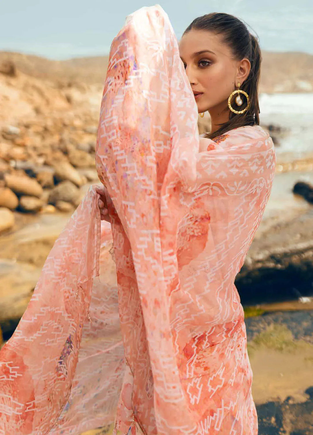 Gardenia by Nureh Chikankari Lawn Suits Unstitched 3 Piece NU24GC NSG-154 - Summer Collection