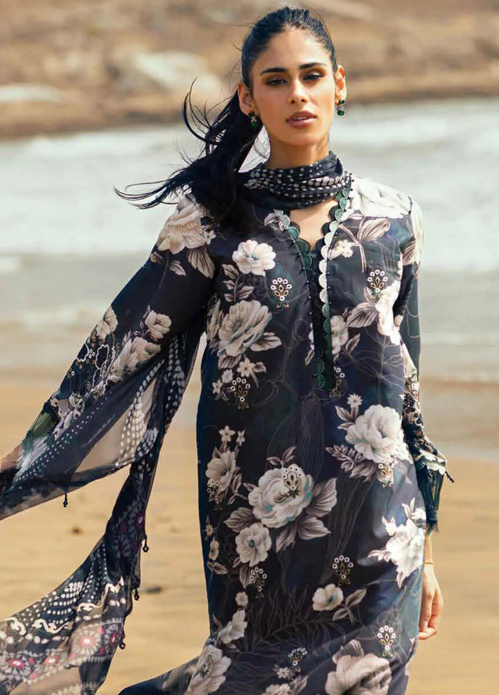 Gardenia by Nureh Chikankari Lawn Suits Unstitched 3 Piece NU24GC NSG-155 - Summer Collection