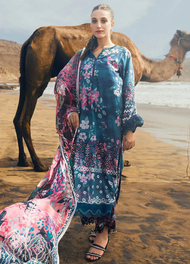 Gardenia by Nureh Chikankari Lawn Suits Unstitched 3 Piece NU24GC NSG-156 - Summer Collection