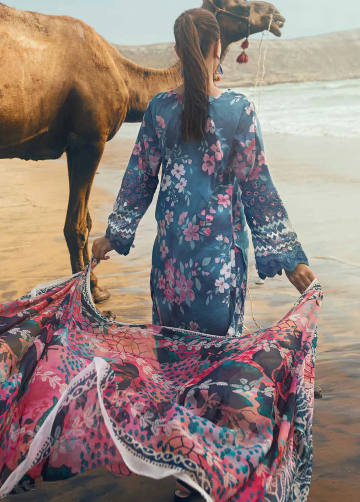 Gardenia by Nureh Chikankari Lawn Suits Unstitched 3 Piece NU24GC NSG-156 - Summer Collection