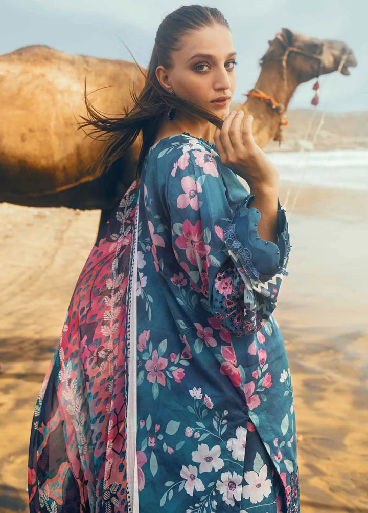 Gardenia by Nureh Chikankari Lawn Suits Unstitched 3 Piece NU24GC NSG-156 - Summer Collection