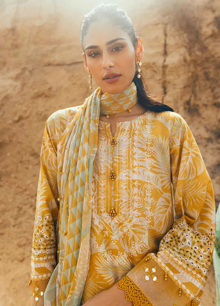 Gardenia by Nureh Chikankari Lawn Suits Unstitched 3 Piece NU24GC NSG-157 - Summer Collection