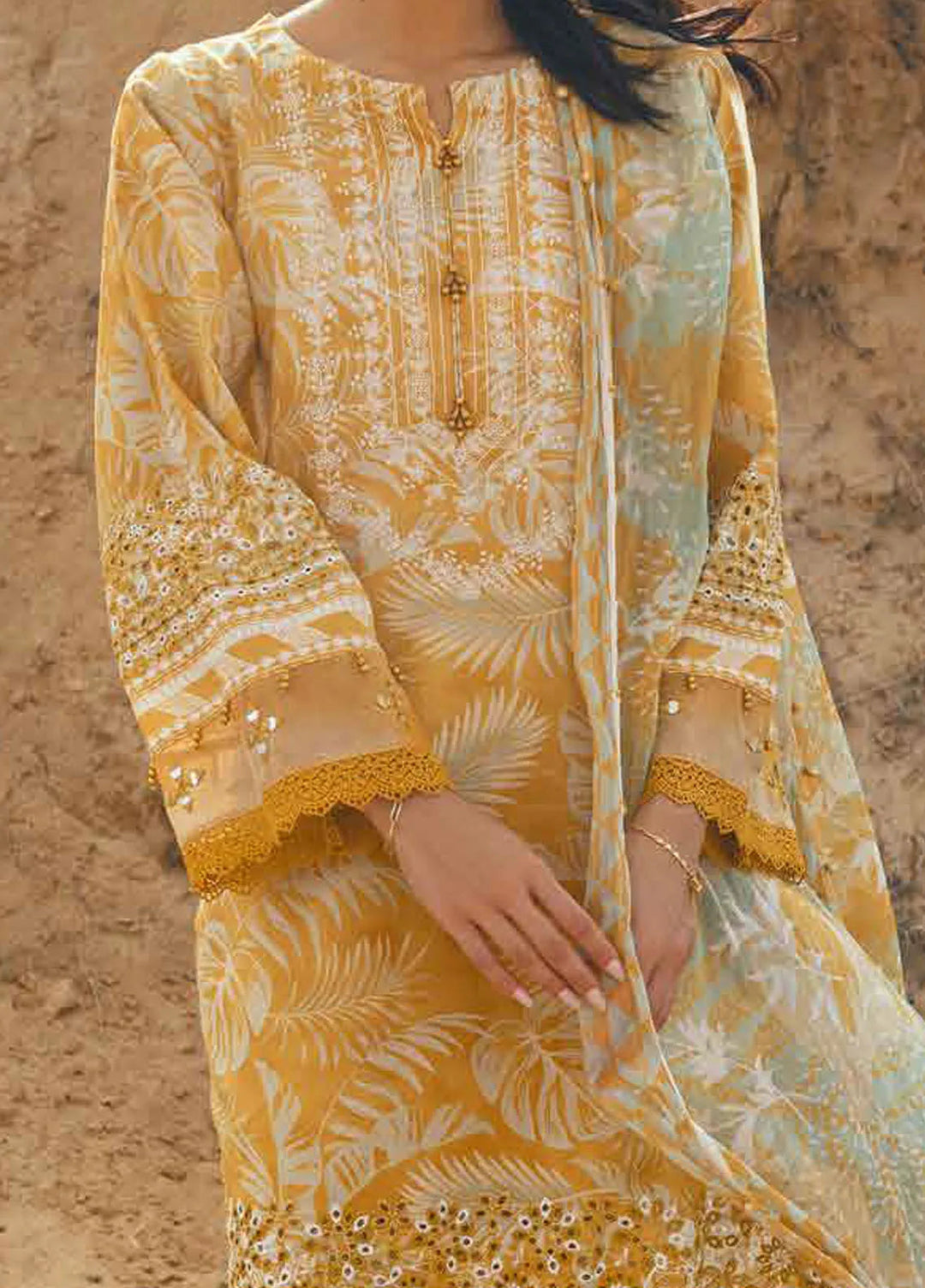 Gardenia by Nureh Chikankari Lawn Suits Unstitched 3 Piece NU24GC NSG-157 - Summer Collection