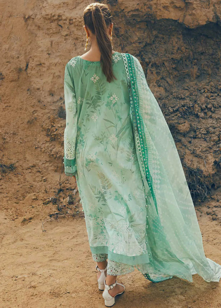 Gardenia by Nureh Chikankari Lawn Suits Unstitched 3 Piece NU24GC NSG-158 - Summer Collection