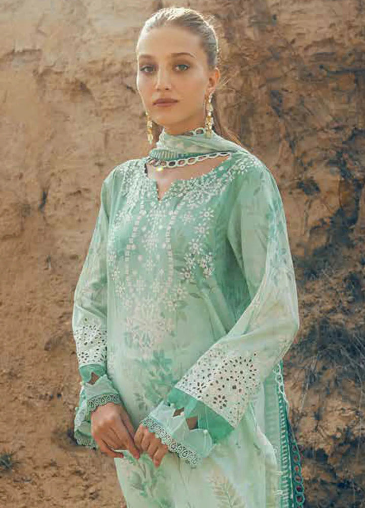 Gardenia by Nureh Chikankari Lawn Suits Unstitched 3 Piece NU24GC NSG-158 - Summer Collection