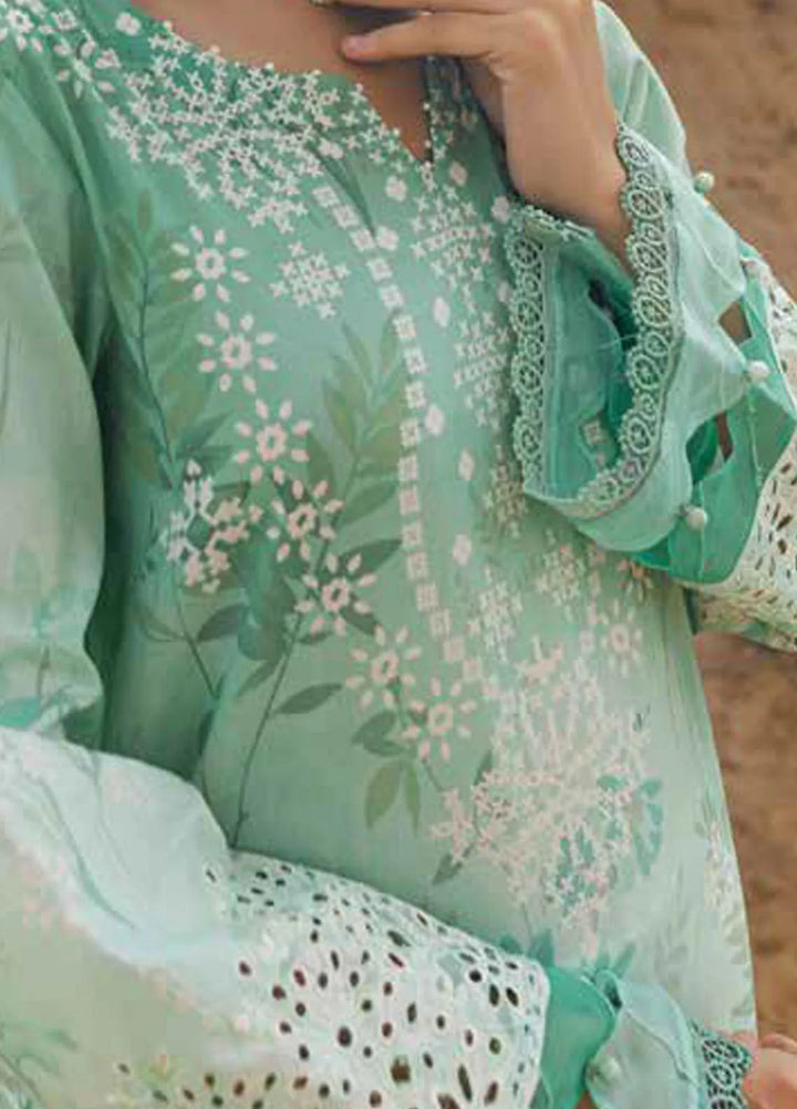 Gardenia by Nureh Chikankari Lawn Suits Unstitched 3 Piece NU24GC NSG-158 - Summer Collection