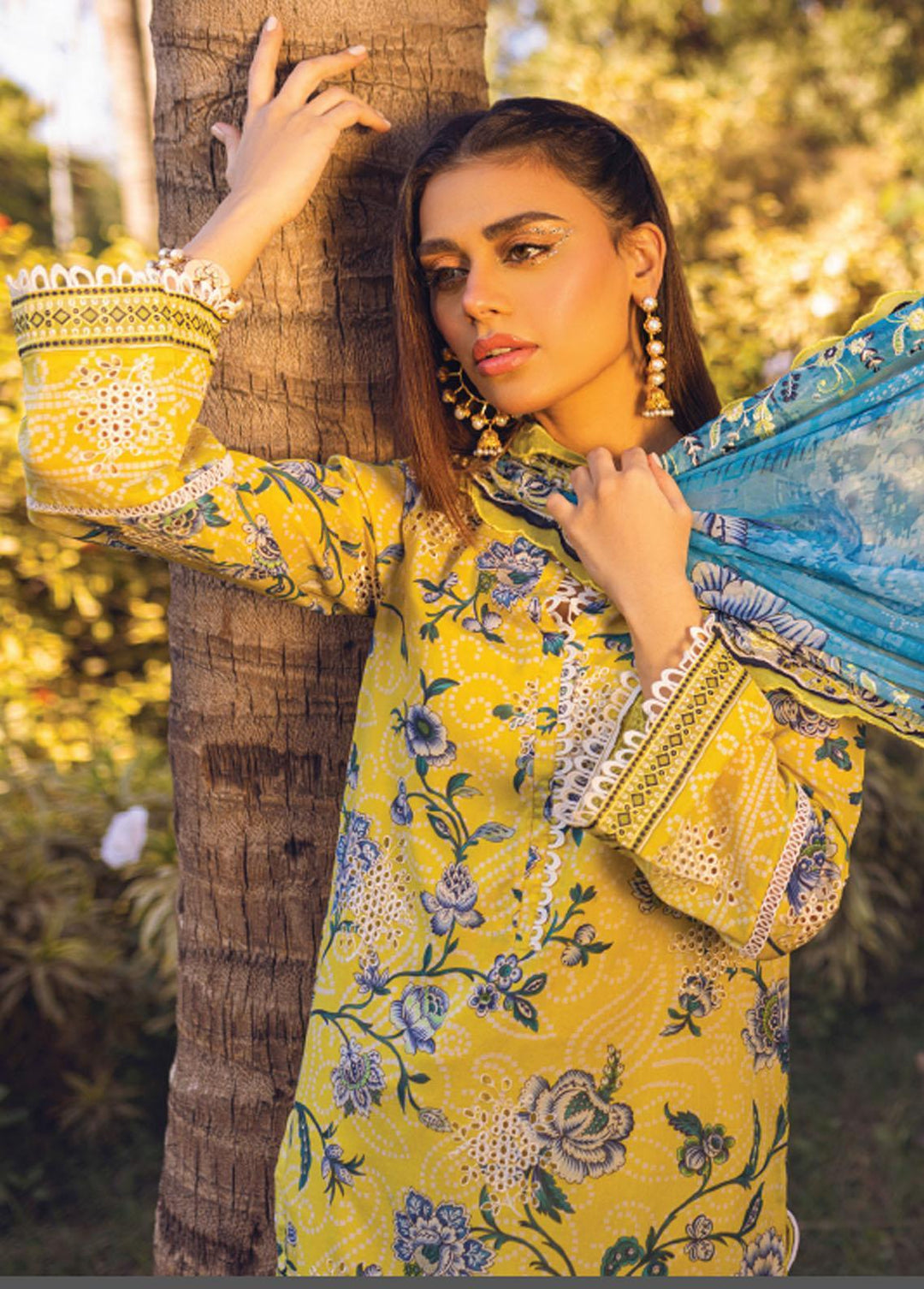 Gardenia by Nureh Embroidered Lawn Suits Unstitched 3 Piece NU23G NSG-85 - Summer Collection