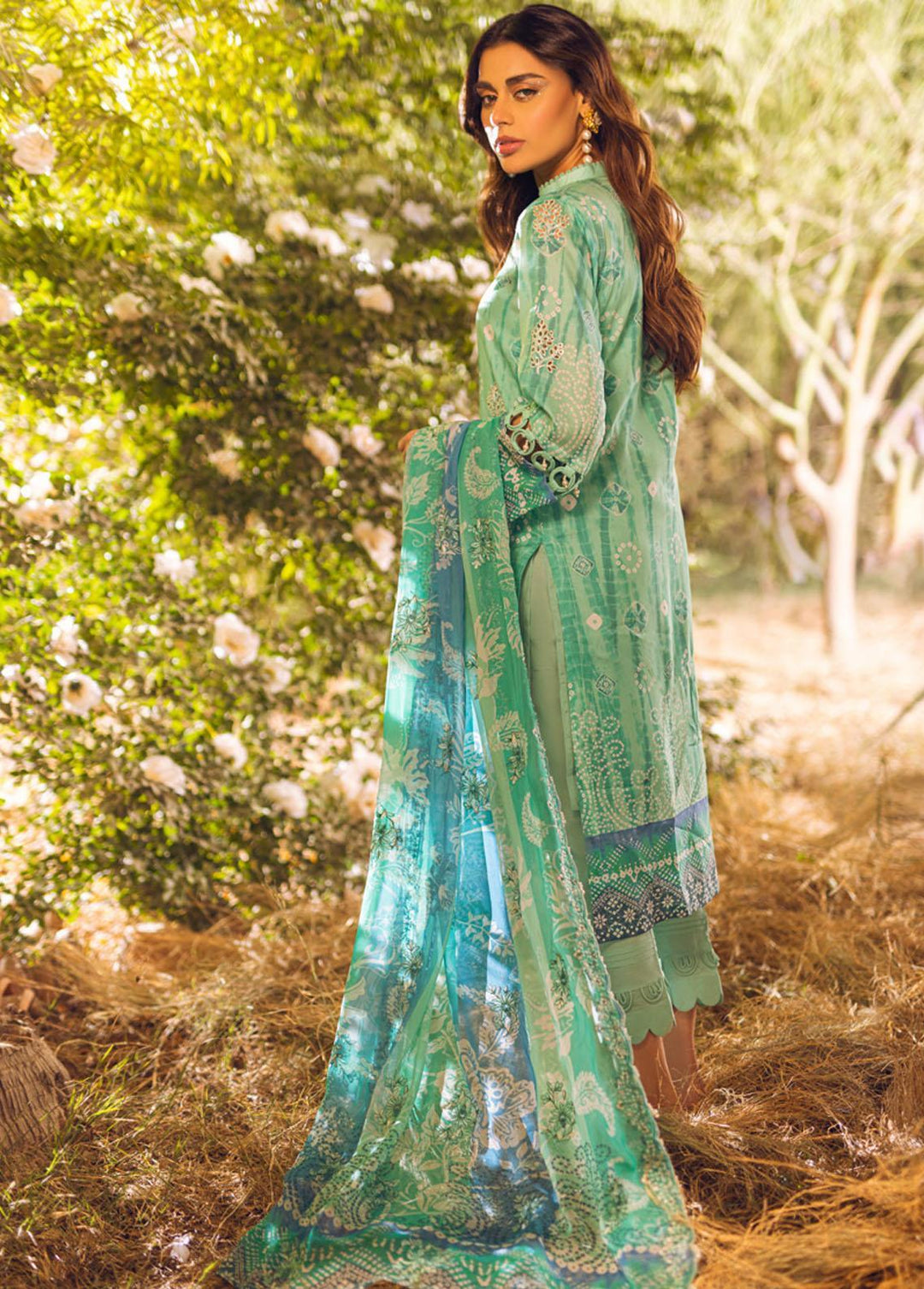 Gardenia by Nureh Embroidered Lawn Suits Unstitched 3 Piece NU23G NSG-86 - Summer Collection