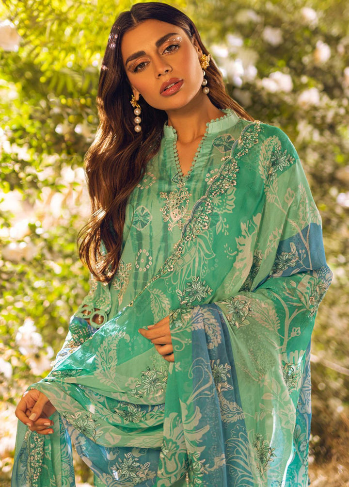 Gardenia by Nureh Embroidered Lawn Suits Unstitched 3 Piece NU23G NSG-86 - Summer Collection