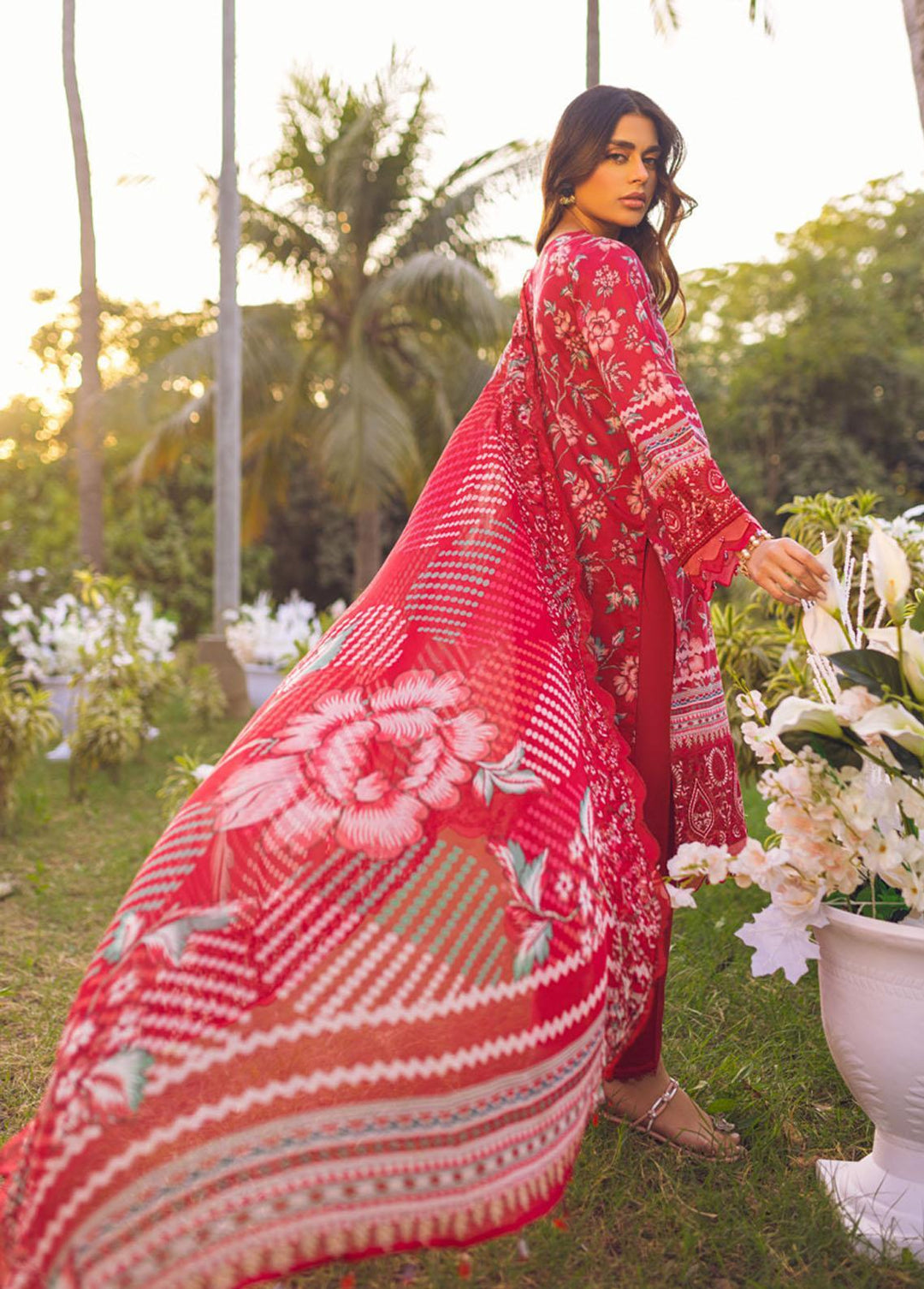 Gardenia by Nureh Embroidered Lawn Suits Unstitched 3 Piece NU23G NSG-89 - Summer Collection