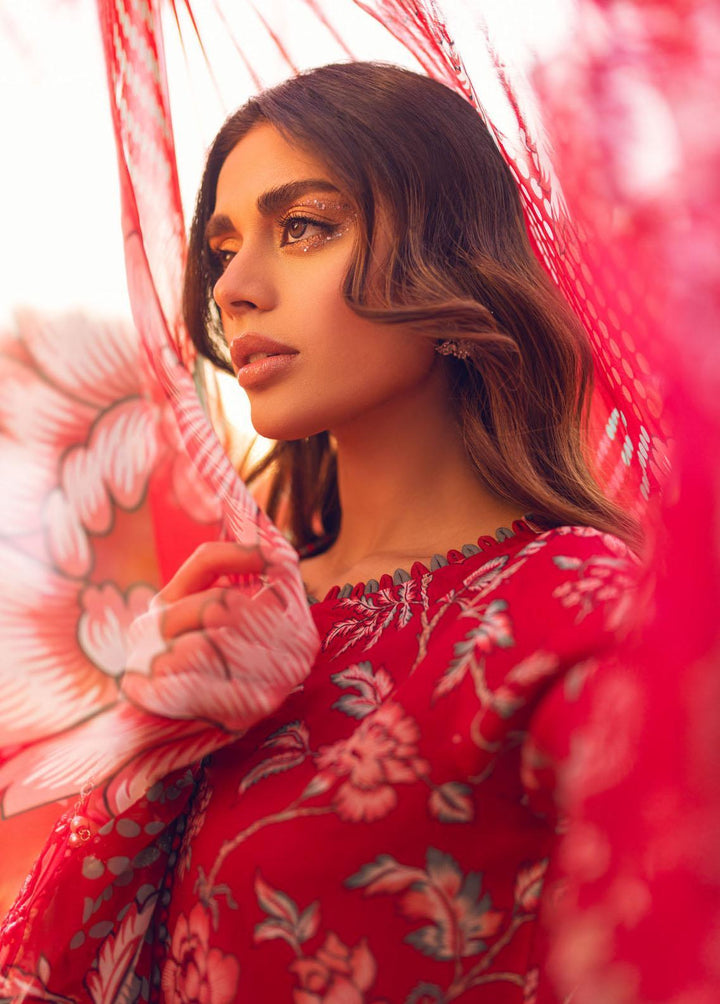 Gardenia by Nureh Embroidered Lawn Suits Unstitched 3 Piece NU23G NSG-89 - Summer Collection