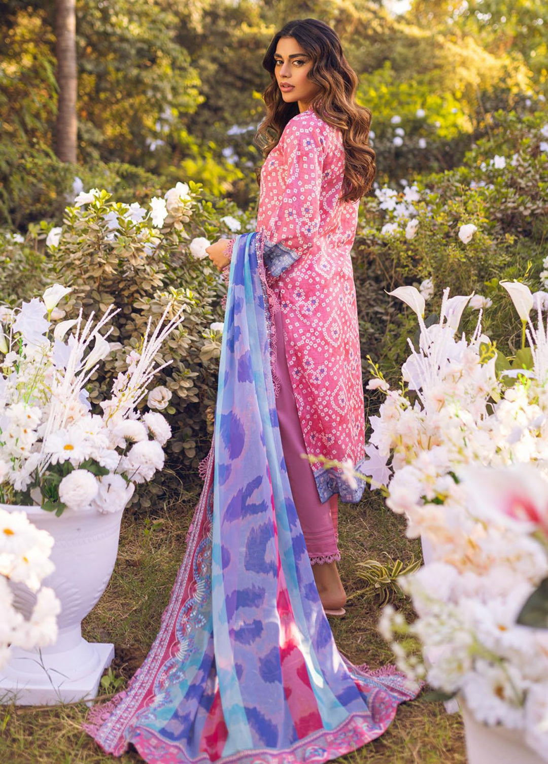 Gardenia by Nureh Embroidered Lawn Suits Unstitched 3 Piece NU23G NSG-90 - Summer Collection