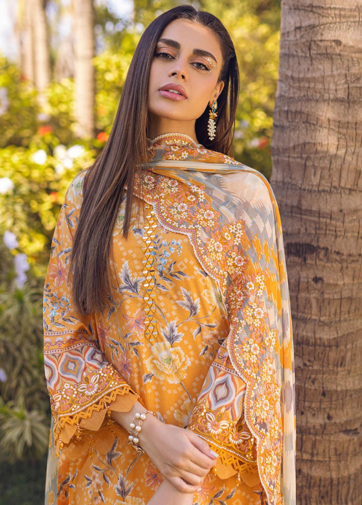 Gardenia by Nureh Embroidered Lawn Suits Unstitched 3 Piece NU23G NSG-91 - Summer Collection