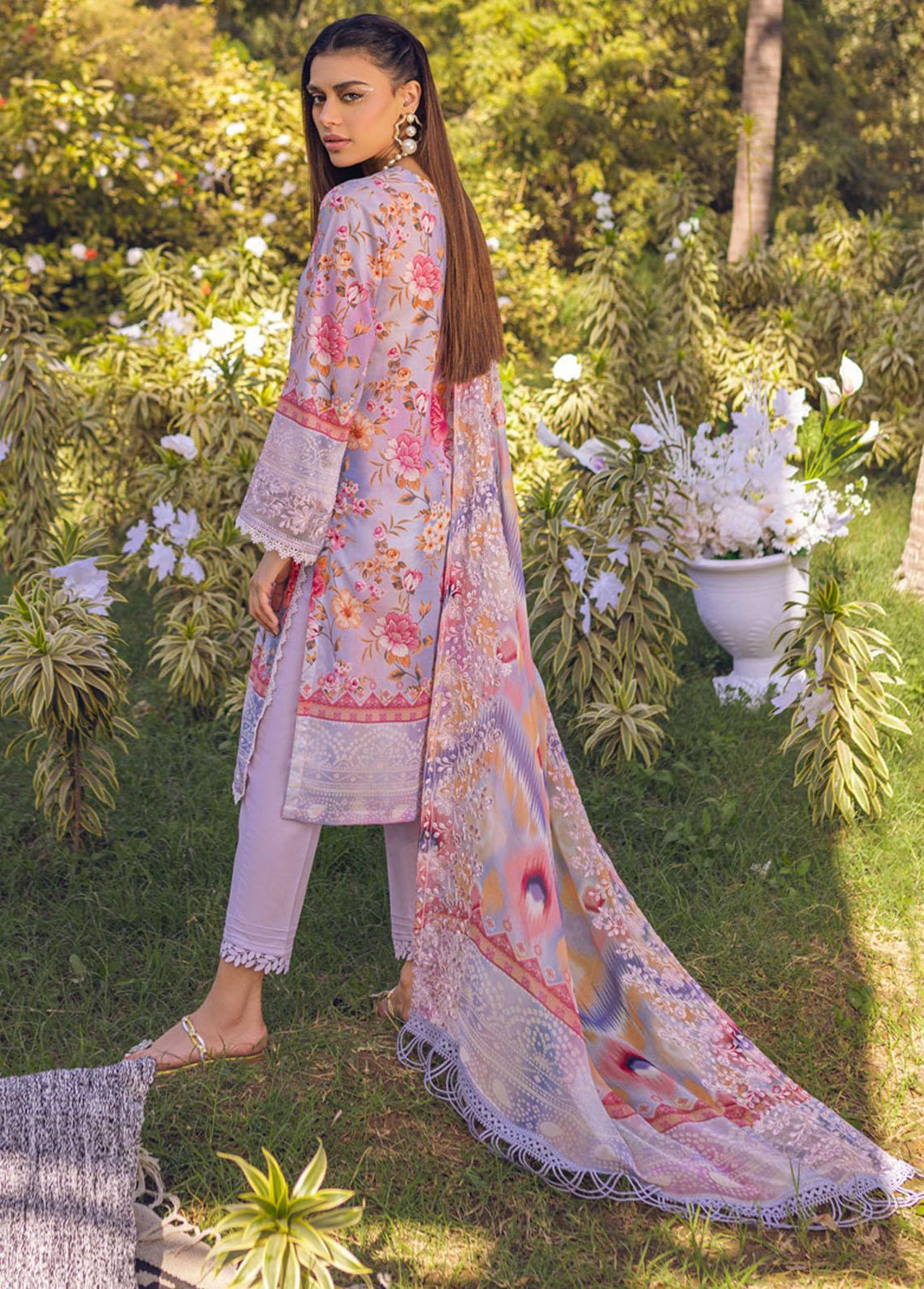 Gardenia by Nureh Embroidered Lawn Suits Unstitched 3 Piece NU23G NSG-93 - Summer Collection