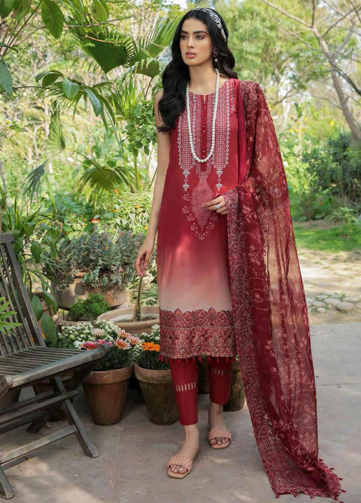 Gardenia By Nureh Embroidered Lawn Suits Unstitched 3 Piece NU22G NS- 45 - Summer Collection