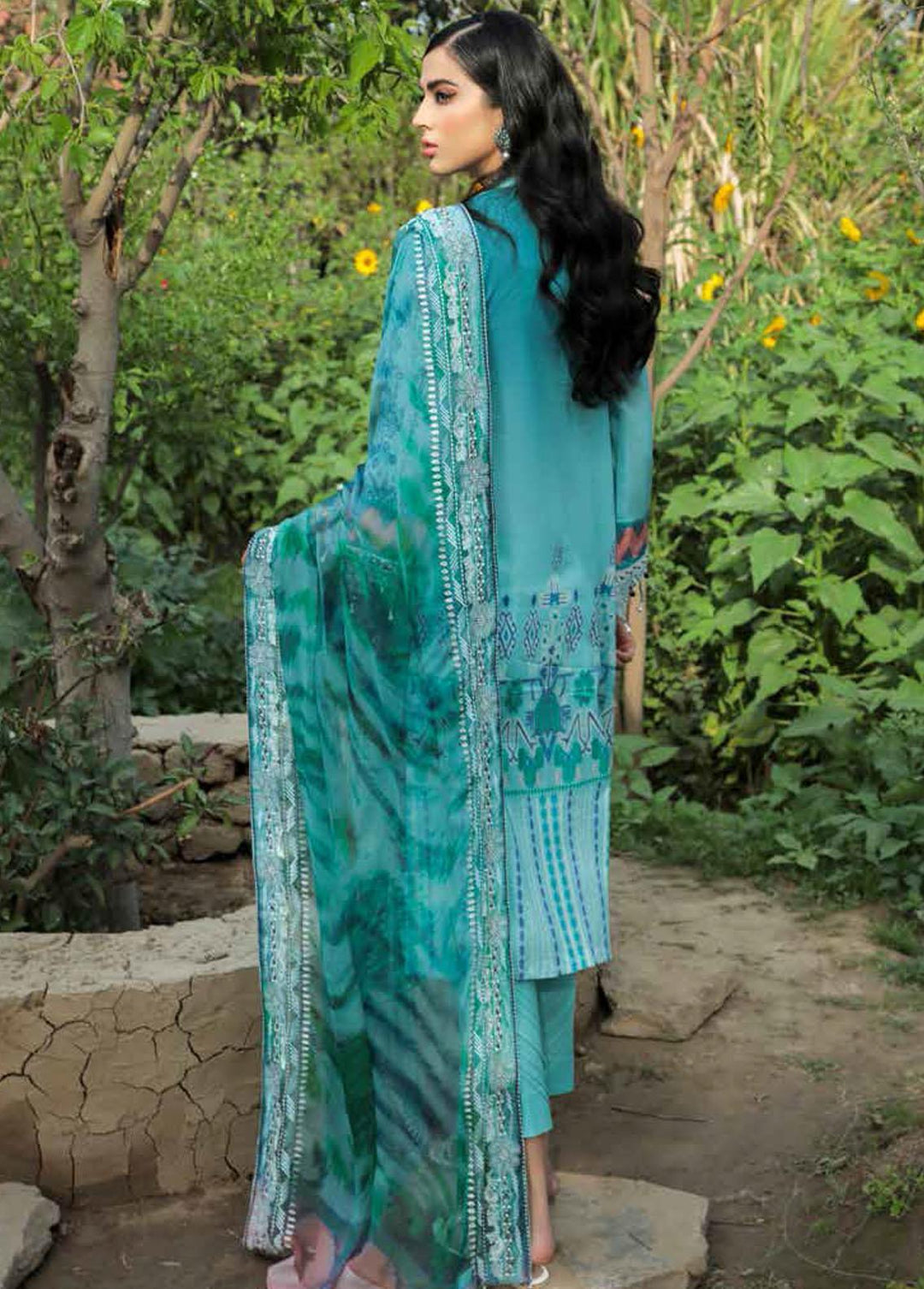 Gardenia By Nureh Embroidered Lawn Suits Unstitched 3 Piece NU22G NS- 46 - Summer Collection