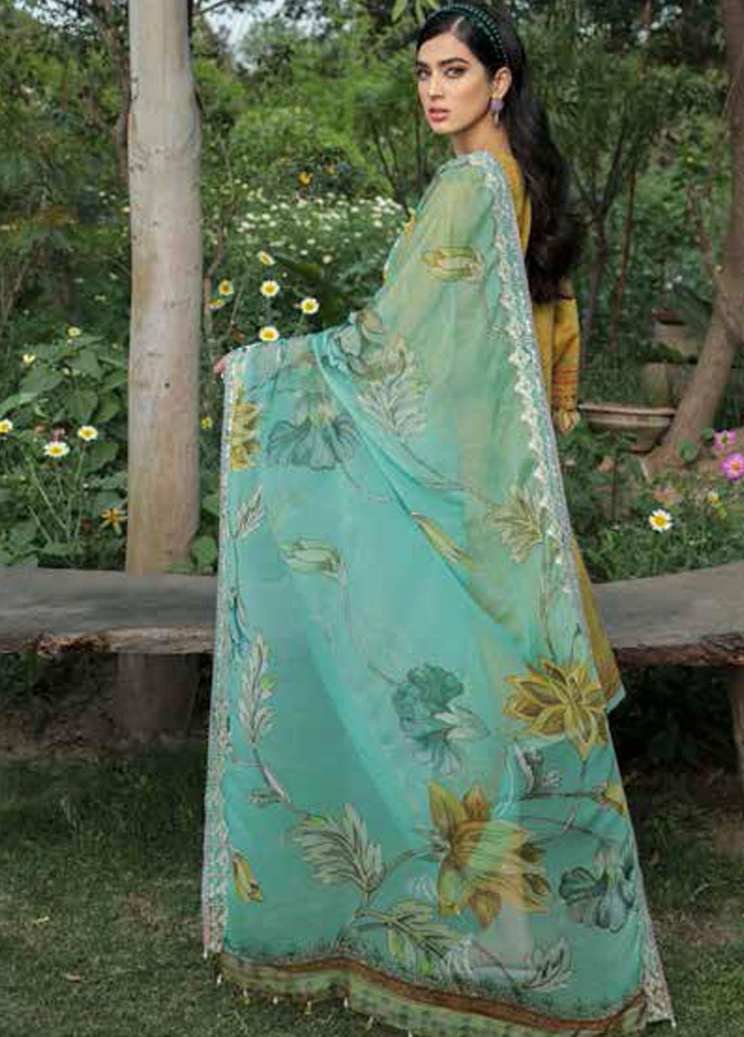 Gardenia By Nureh Embroidered Lawn Suits Unstitched 3 Piece NU22G NS- 48 - Summer Collection
