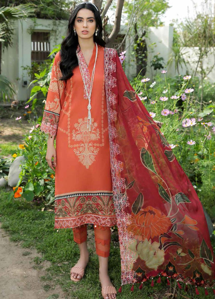 Gardenia By Nureh Embroidered Lawn Suits Unstitched 3 Piece NU22G NS- 50 - Summer Collection