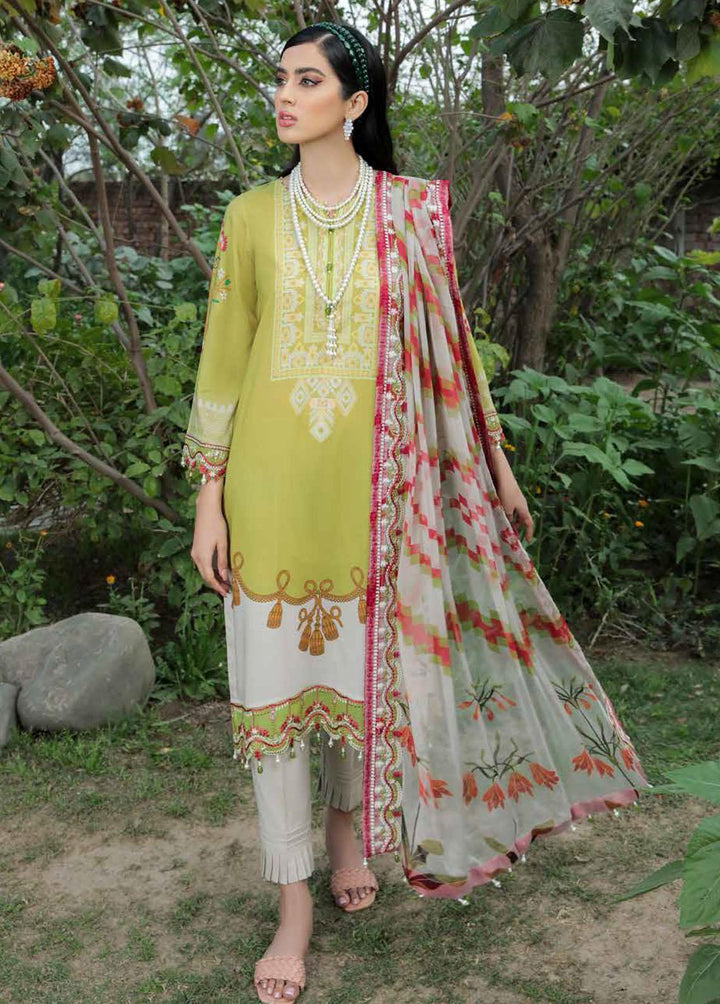 Gardenia By Nureh Embroidered Lawn Suits Unstitched 3 Piece NU22G NS- 51 - Summer Collection