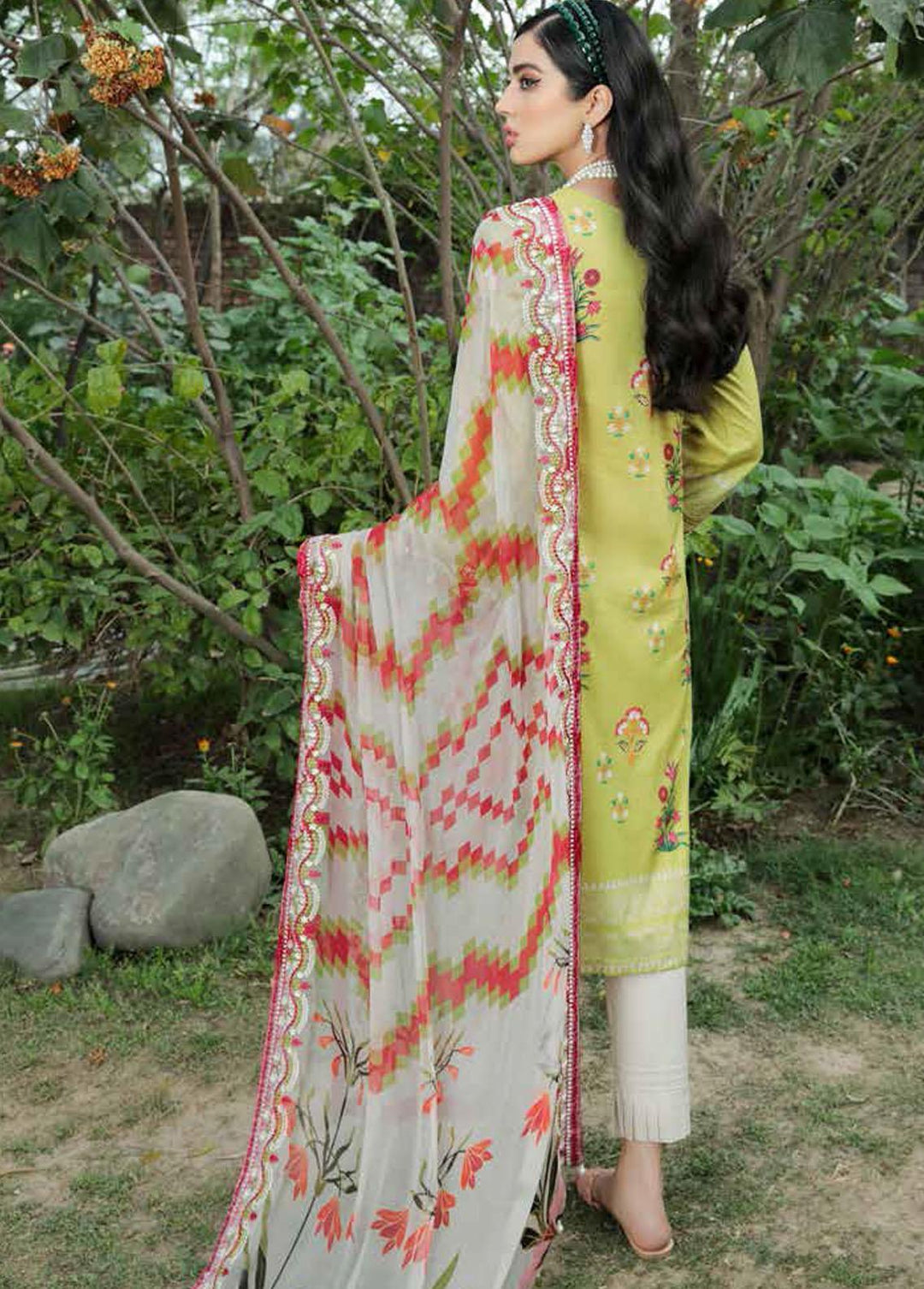 Gardenia By Nureh Embroidered Lawn Suits Unstitched 3 Piece NU22G NS- 51 - Summer Collection