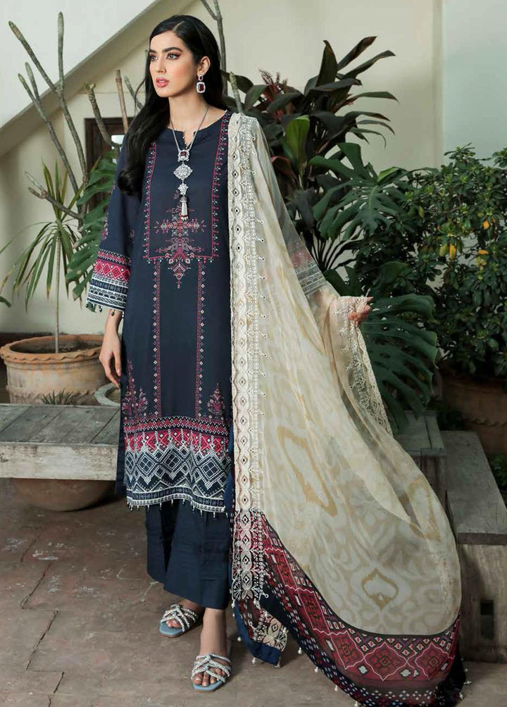Gardenia By Nureh Embroidered Lawn Suits Unstitched 3 Piece NU22G NS- 54 - Summer Collection