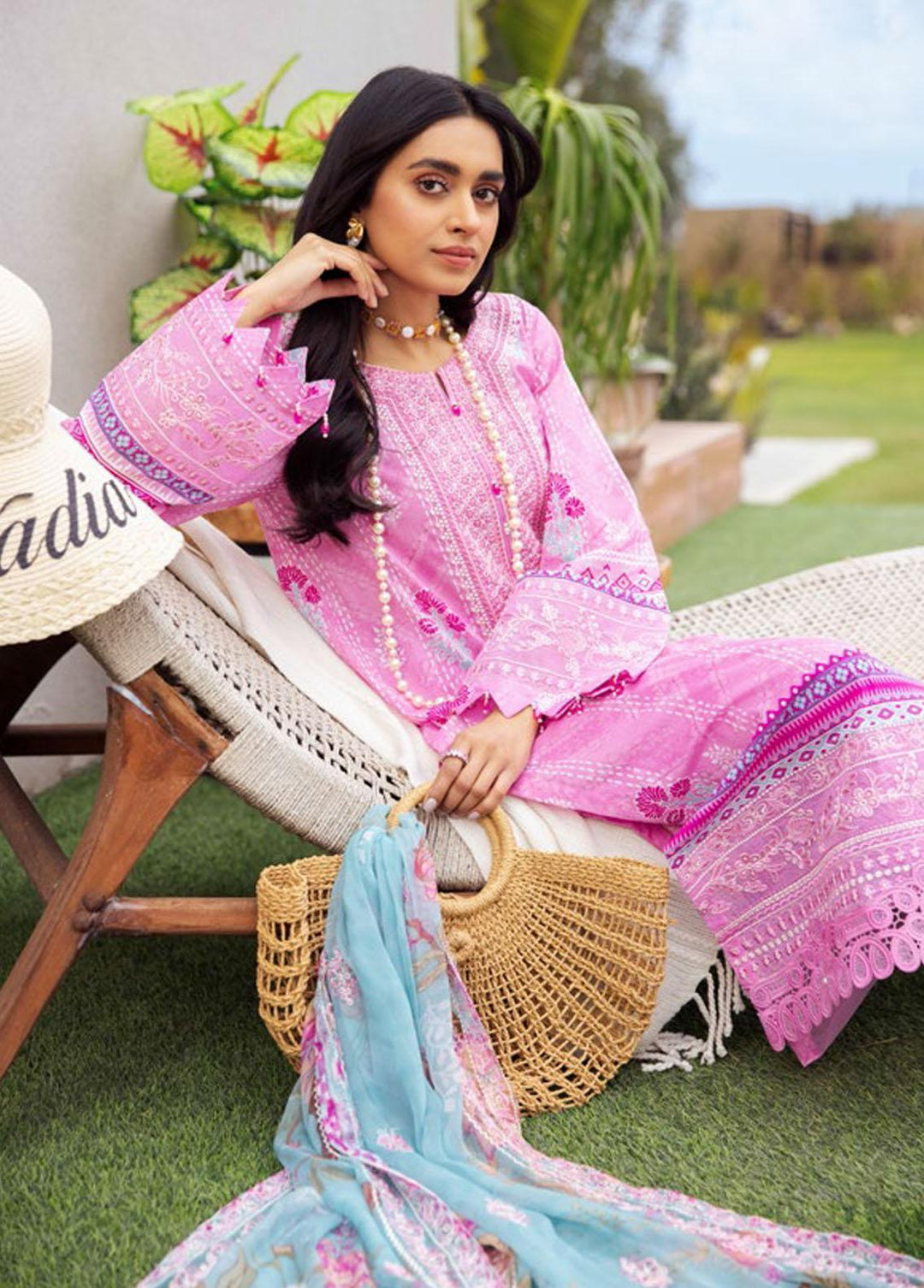 Gardenia by Nureh Embroidered Lawn Suits Unstitched 3 Piece NU23GL NSG-100 - Summer Collection