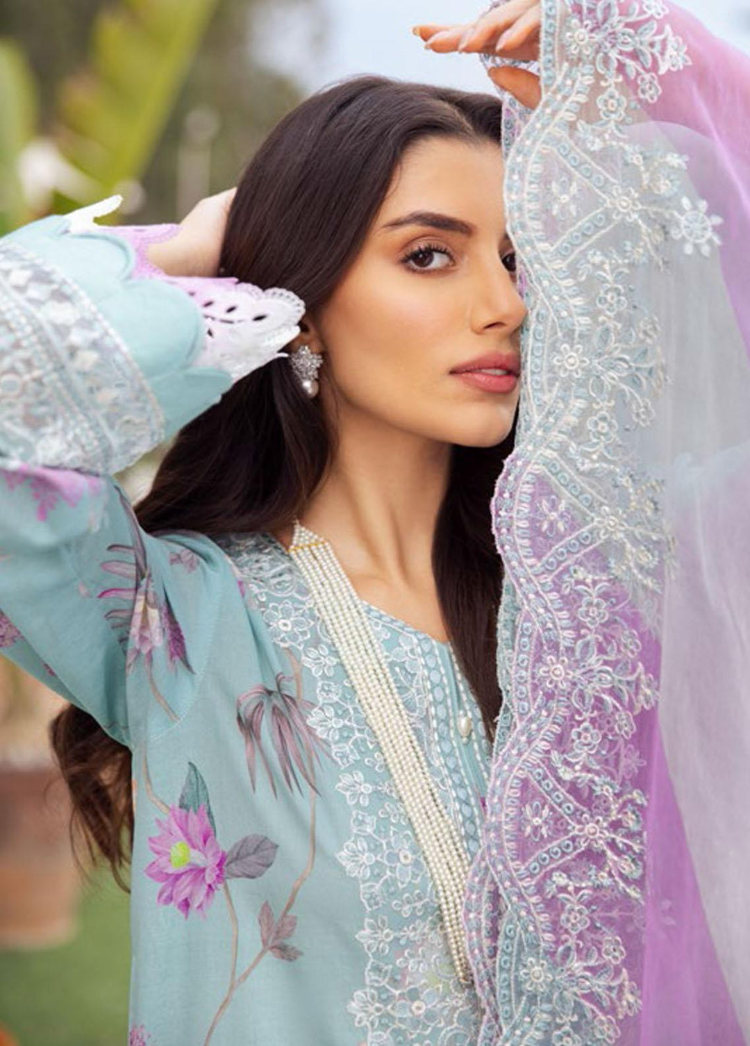Gardenia by Nureh Embroidered Lawn Suits Unstitched 3 Piece NU23GL NSG-101 - Summer Collection