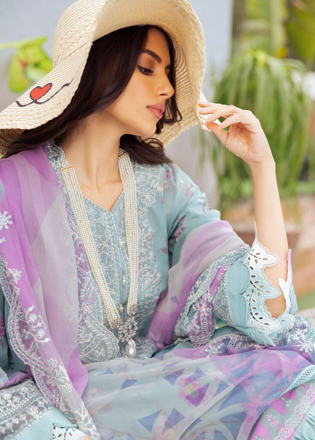 Gardenia by Nureh Embroidered Lawn Suits Unstitched 3 Piece NU23GL NSG-101 - Summer Collection