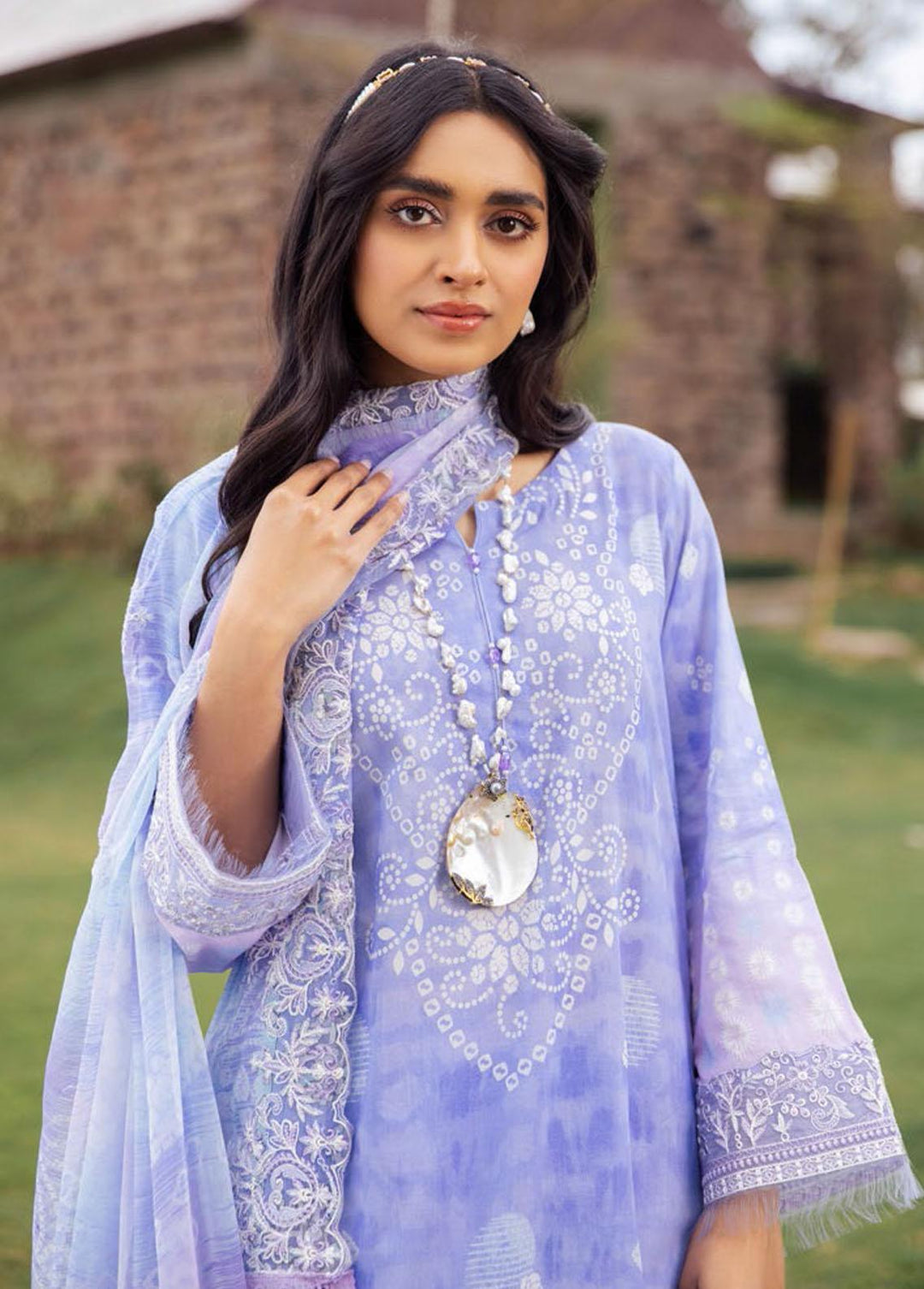 Gardenia by Nureh Embroidered Lawn Suits Unstitched 3 Piece NU23GL NSG-102 - Summer Collection