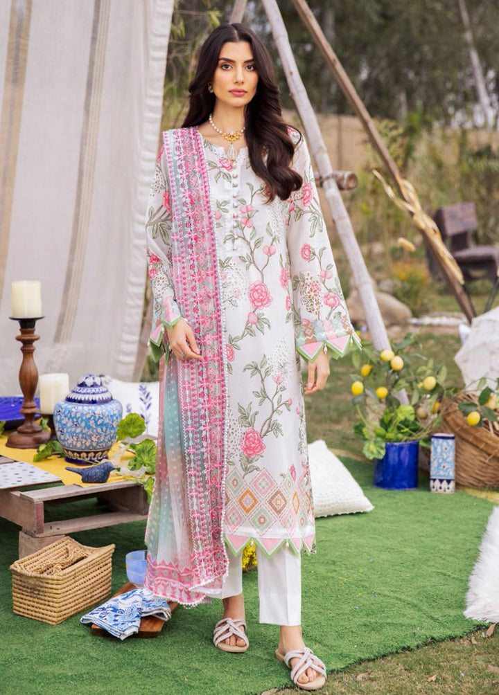 Gardenia by Nureh Embroidered Lawn Suits Unstitched 3 Piece NU23GL NSG-95 - Summer Collection
