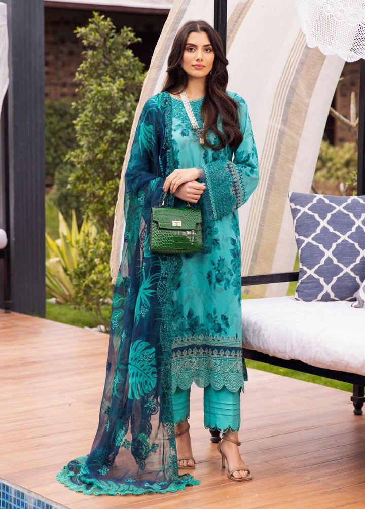 Gardenia by Nureh Embroidered Lawn Suits Unstitched 3 Piece NU23GL NSG-96 - Summer Collection